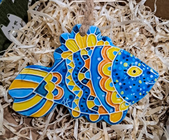 フランスビンテージ壁掛け セラミックフィッシュ 陶器 魚 【公式通販】