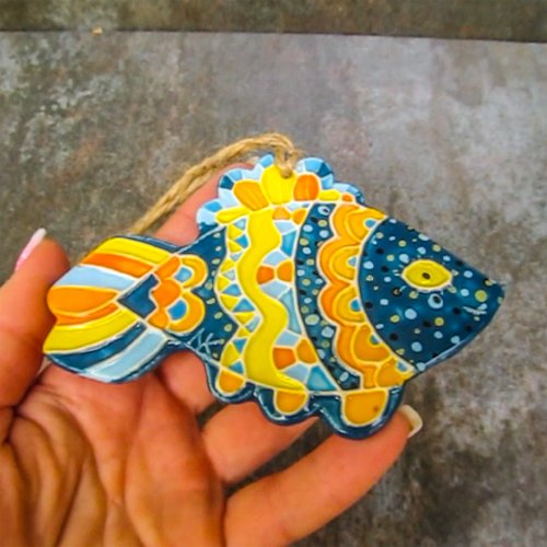 魚　陶器製　壁飾り 500x0.jpg