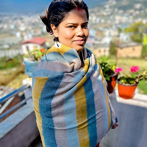 3ZeBra三隻斑馬 尼泊爾100%手工氂牛圍巾 / 天然材質