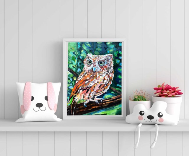油絵　フクロウカフェ 楽天市場】【500円OFFクーポン】 絵画 アート 油絵 アートパネル