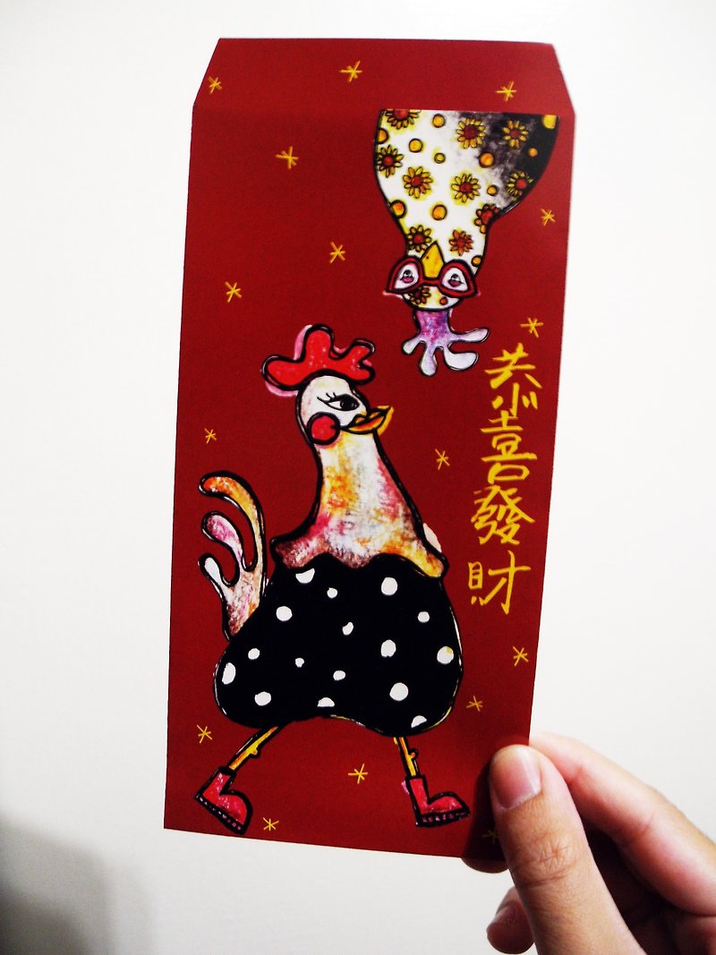 2017 Year of the Rooster red bag sack of crisp rich red bag 6 into - Chinese New Year - Paper Red