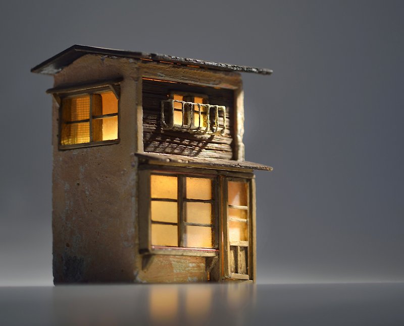 Old house lamp house (customized) - Items for Display - Cement Green