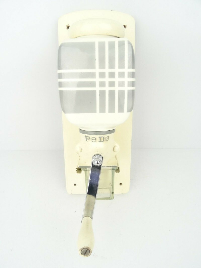 Vintage Antique Coffee Grinder Delft Dutch Grey Wall Mill PeDe Kitchen - 咖啡壺/手沖壺 - 其他材質 灰色