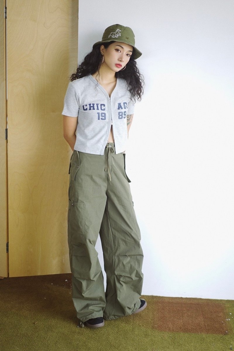 Coolstore | Light Vintage Leggings American Unisex Casual Pants_ Military Green - Women's Pants - Other Materials Green