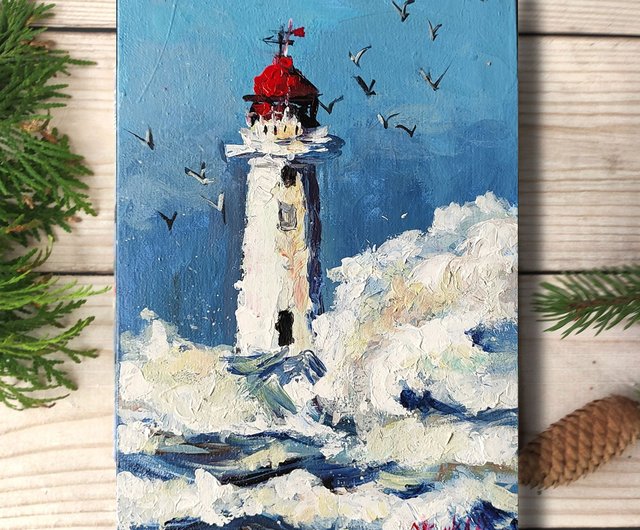 【アンティーク】額装 油絵 カモメ 灯台 海 風景画 絵画 オブジェ Amazon.co.jp: 小林幸三 観音崎灯台 F4号 シルバー 油彩画 油絵 風景画