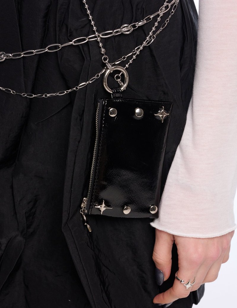 XND SYMBOL POUCH l BLACK - กระเป๋าสตางค์ - วัสดุอื่นๆ สีดำ