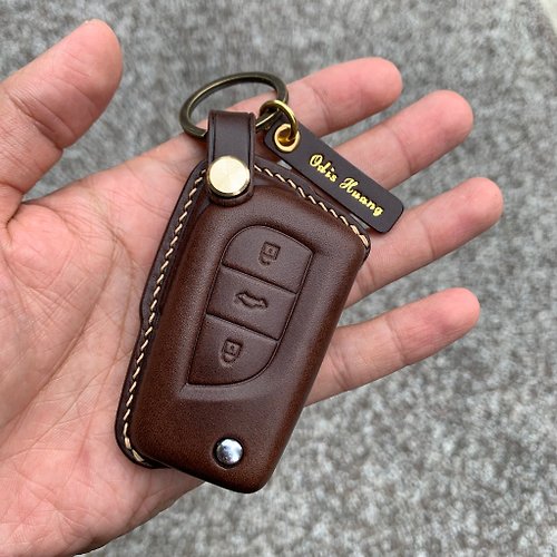 Shao Leather 手工皮件 汽車鑰匙皮套 摺疊鑰匙 Toyota Altis Camry CHR Vios Corolla