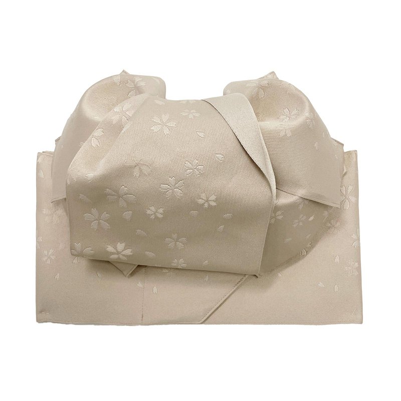 日本製 一體成型 魔術貼 蝴蝶結 浴衣 和服 腰封 茜草色 - 皮帶/腰帶 - 其他材質 卡其色