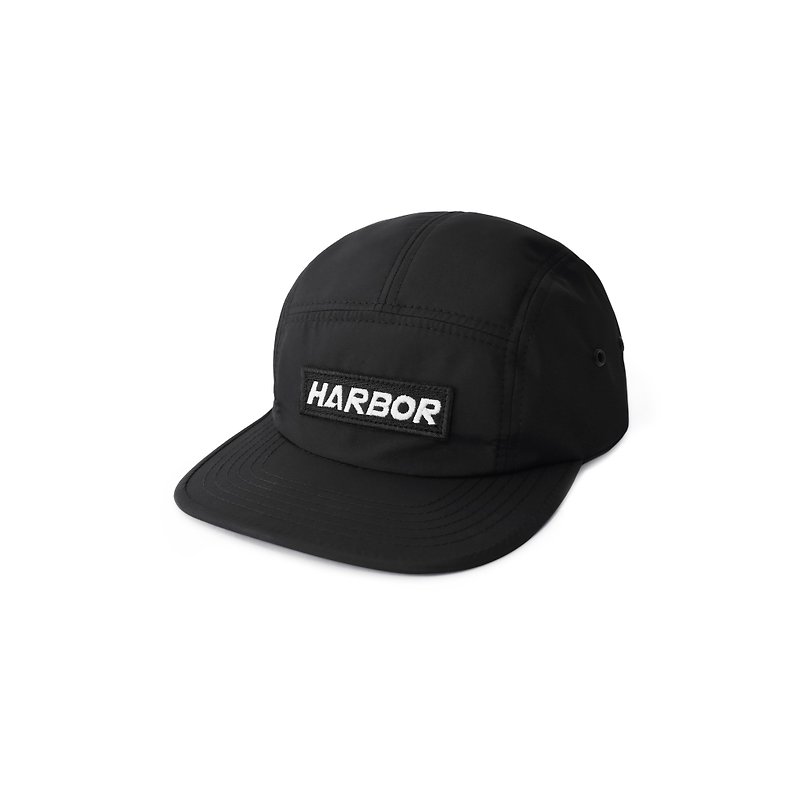 HARBOR 5-panel Cap - 帽子 - 聚酯纖維 黑色