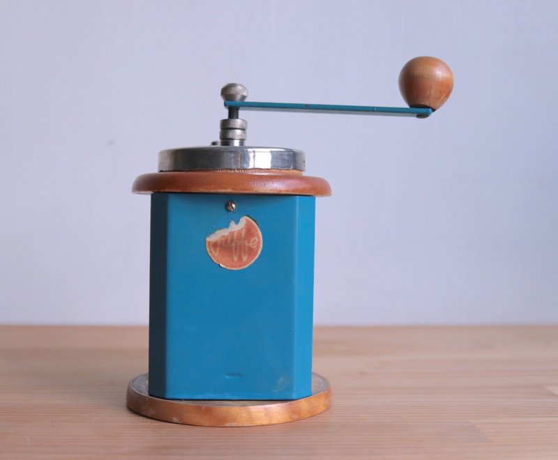 Second-hand old Swedish Juffe antique grinder from the 1950s - เครื่องทำกาแฟ - ไม้ สีน้ำเงิน