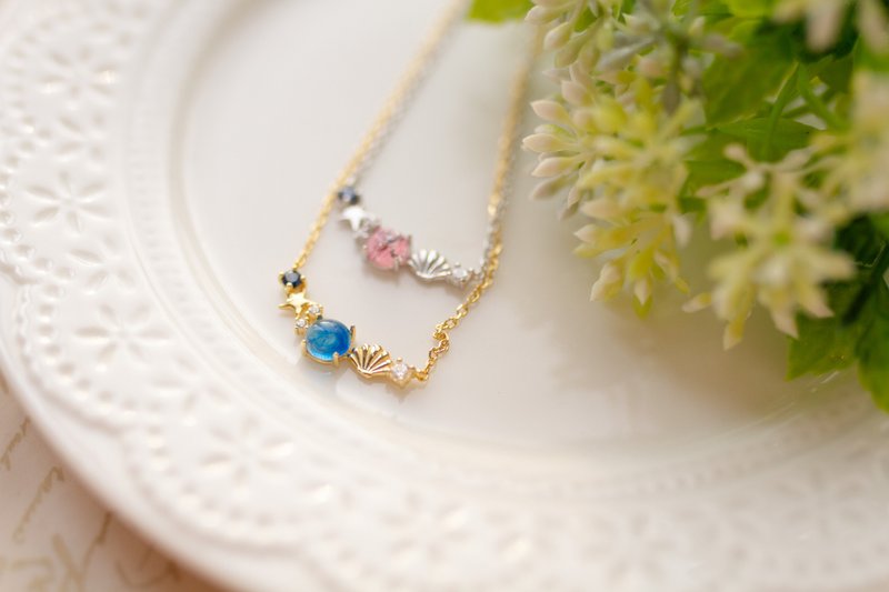 Mermaid Ocean Lanugo Breast Milk Necklace - อื่นๆ - เงินแท้ สีเงิน