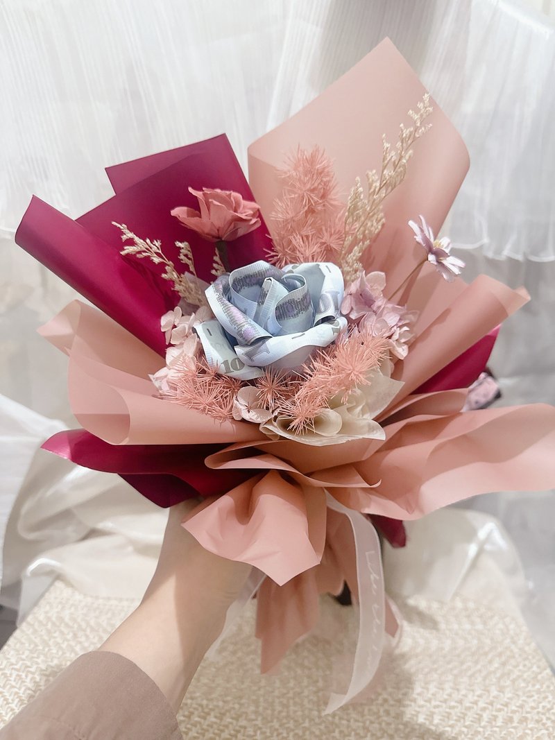 【蕓椛閣花藝手作】有錢花束 - 乾燥花/永生花 - 植物．花 多色