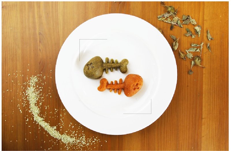 [HAO BANG Series Cleansing Bone] Fishbone Shaped Cake/3pcs∣Motor Turtle Fruit & Pandan Leaf Addition∣ - ขนมคบเคี้ยว - อาหารสด สีส้ม