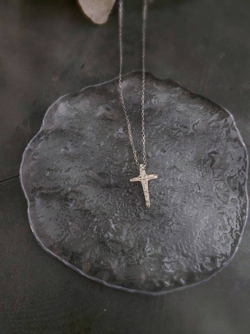 [Faith Gift Box] Cross of Light Necklace Light Jewelry Faith 925 Silver - Necklaces - Sterling Silver Silver