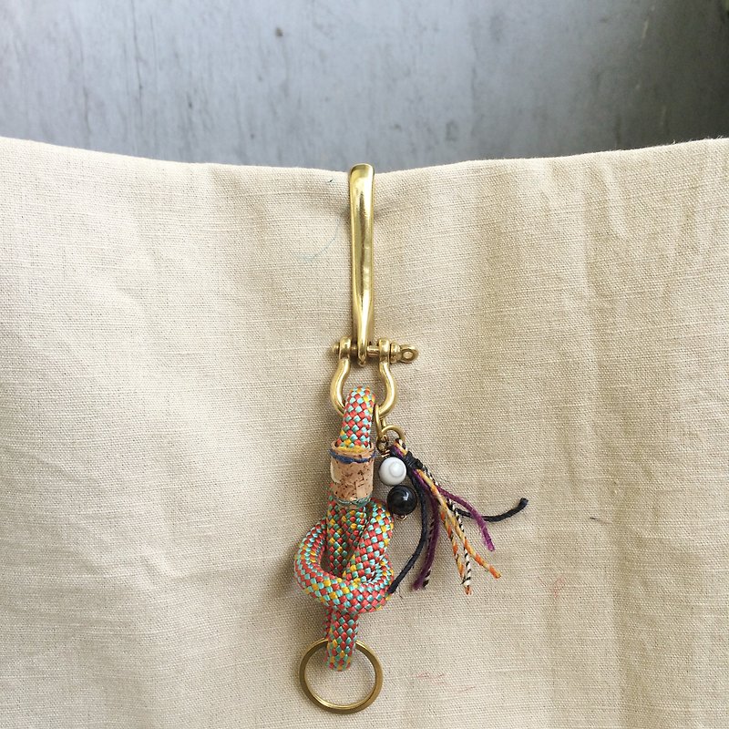 Ethnic climbing rope key chain~ Valentine's Day gift birthday present Christmas gifts Natural wire. Indian. - Other - Other Materials Multicolor
