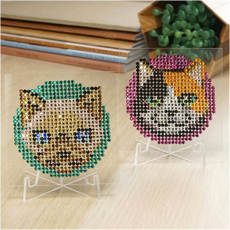 Rhinestone Craft-Cat and Dog Rhinestone Decoration DIY Material Kit - อื่นๆ - วัสดุอื่นๆ สีม่วง