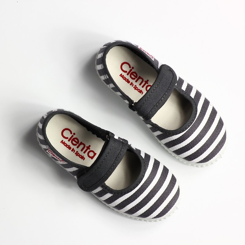 西班牙國民帆布鞋 CIENTA 56095 23灰色 幼童、小童尺寸 - 男/女童鞋 - 棉．麻 灰色