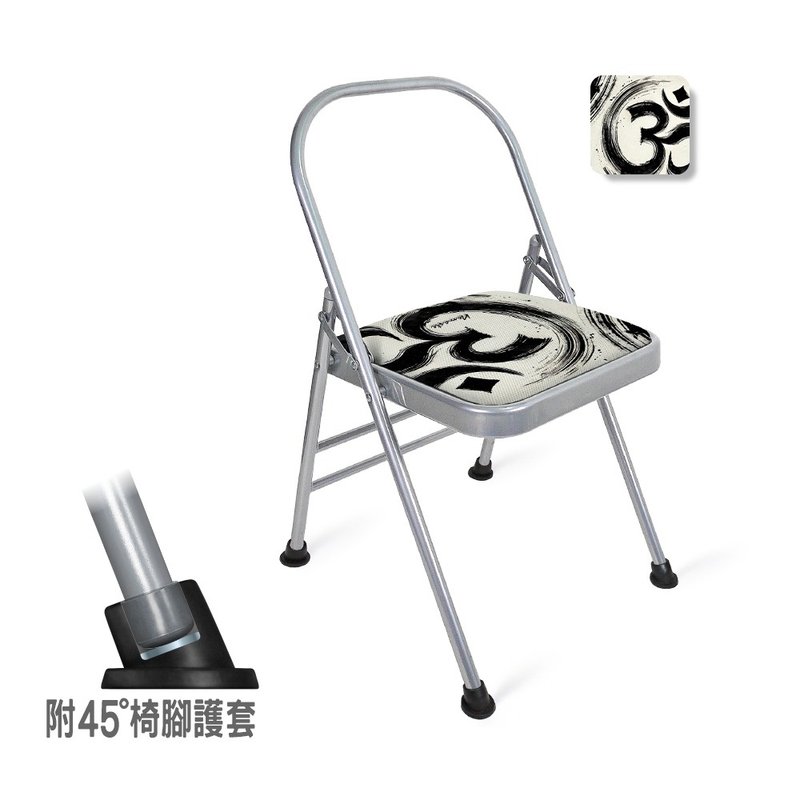 【NAMASTE】Isuey 蜂巢網透氣防滑瑜珈椅(附腳套) - OM潑墨 - 運動/健身器材 - 其他材質 黑色