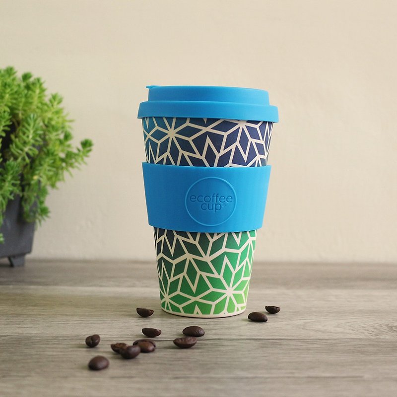 Ecoffee Cup | 14oz Environmental Protection Cup (Ice Crystal Purple/Ice Crystal Blue) - Mugs - Other Materials Multicolor
