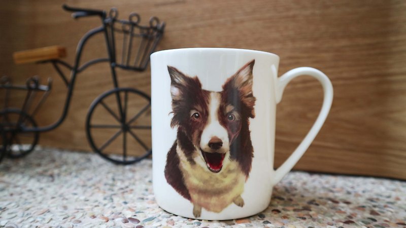 Buy 2 Get 1 Free Bone Porcelain Mug-Butterfly Dog - แก้วมัค/แก้วกาแฟ - เครื่องลายคราม ขาว