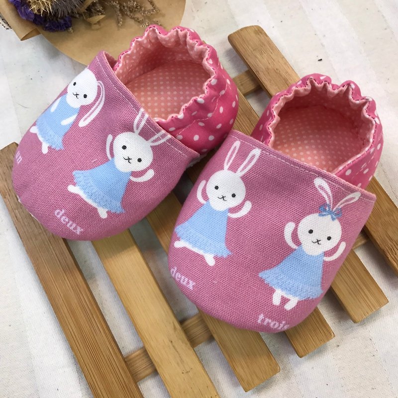 Love the little white rabbit to learn shoes - baby shoes - Kids' Shoes - Cotton & Hemp Multicolor