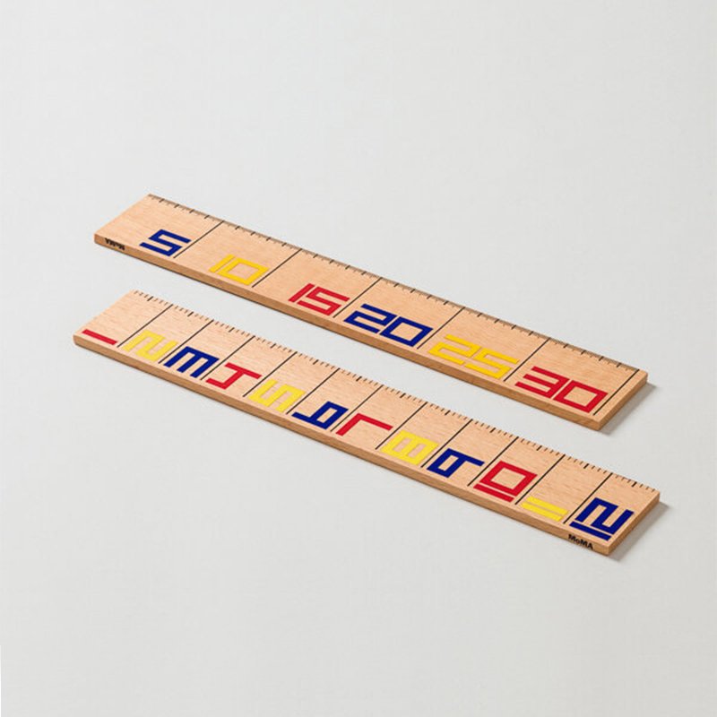美國 MoMA 荷蘭風格派直尺 De Stijl Ruler 木頭尺子 兒童用尺 - 其他 - 木頭 