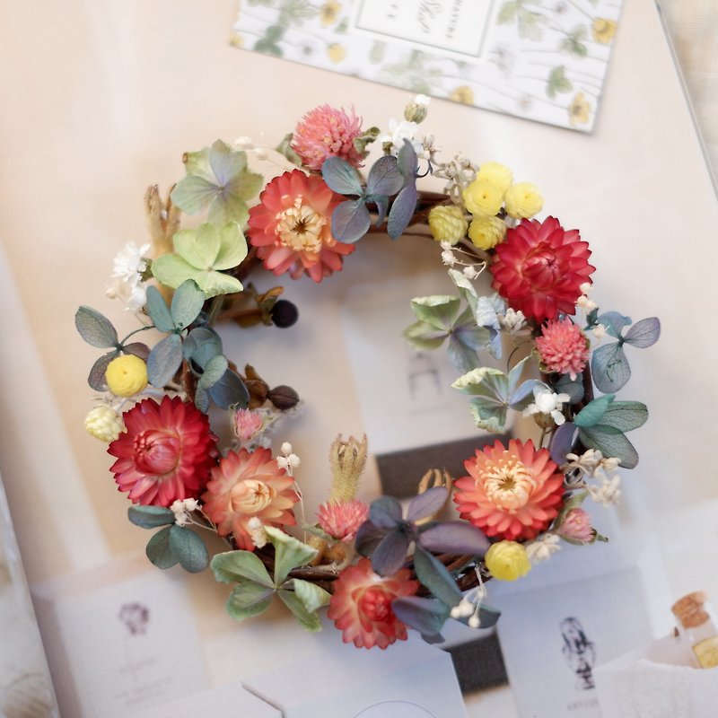 夏のレイズミニガーデンドライフラワーリング撮影の小道具壁の装飾のギフト結婚式の贈り物小さなオブジェクトあじさいホームオフィスのスポットを配置し|を継続します - 観葉植物 - 寄せ植え・花 