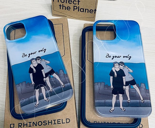 Rhino Shield Phone Case Customized Hand-painted Couple Line Comic  Hand-painted Gift Pet Cats and Dogs - Shop chicshop8 Phone Cases - Pinkoi