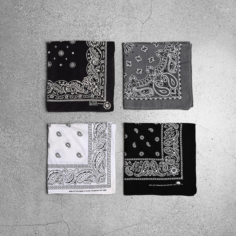 Vintage Bandana 美式方巾 / Vintage 台北古著店 - 手帕 - 棉．麻 多色