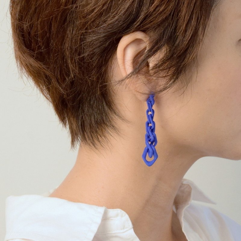 wheat earrings blue - Earrings & Clip-ons - Plastic Blue