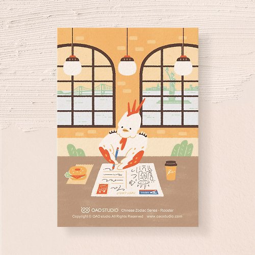 OAO STUDIO postcard- 生肖系列-雞
