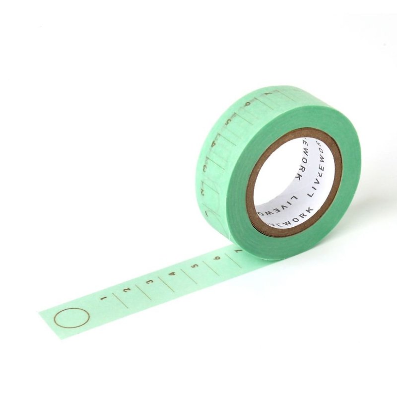 Livework Rainbow Functional Paper Tape - To Do Mint Green, LWK55293 - Washi Tape - Paper Green