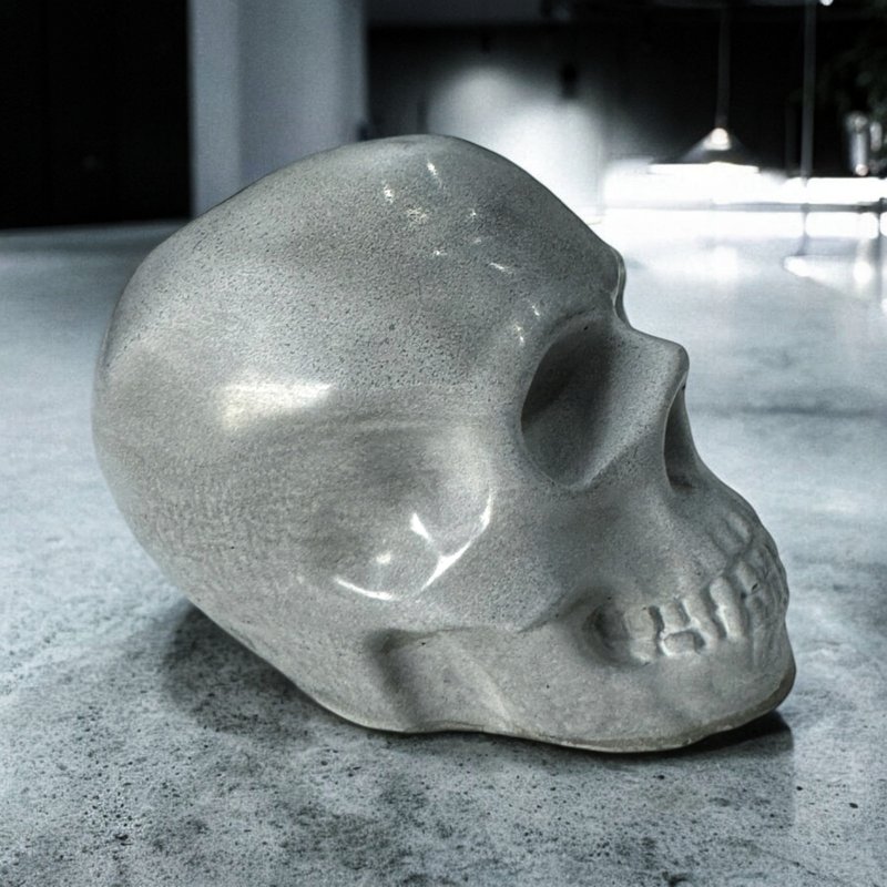 Large size skull energy skull diffuser halloween exchange gift christmas - Items for Display - Cement Gray