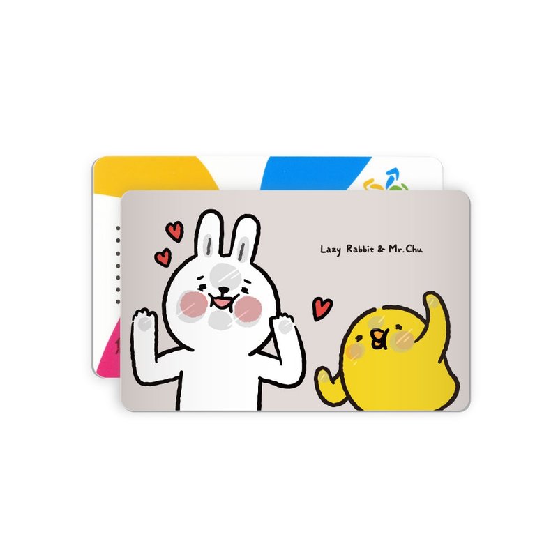 Paste Glass-Lazy Rabbit and Mr. Chirp Card Type Electronic Ticket - Other - Plastic 