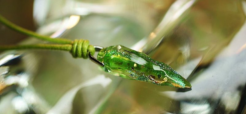 Germination fang - สร้อยคอ - แก้ว สีเขียว