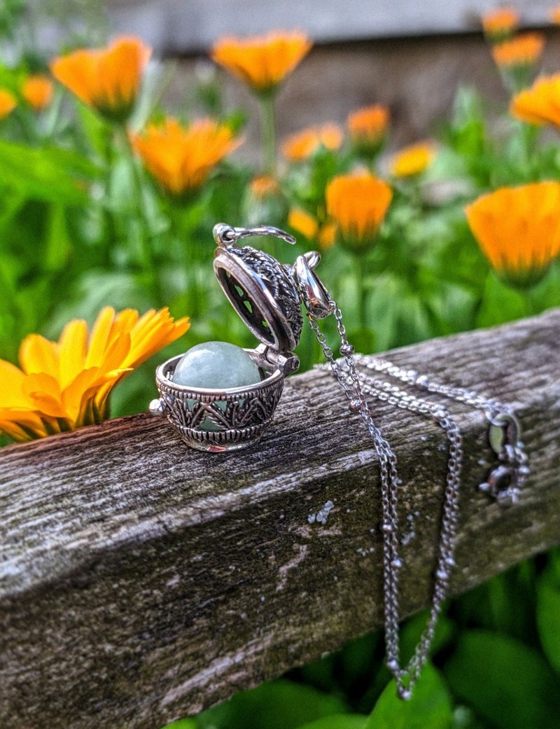 Silver Pendant Box with Lid on Silver Chain - สร้อยคอ - เงินแท้ สีเงิน