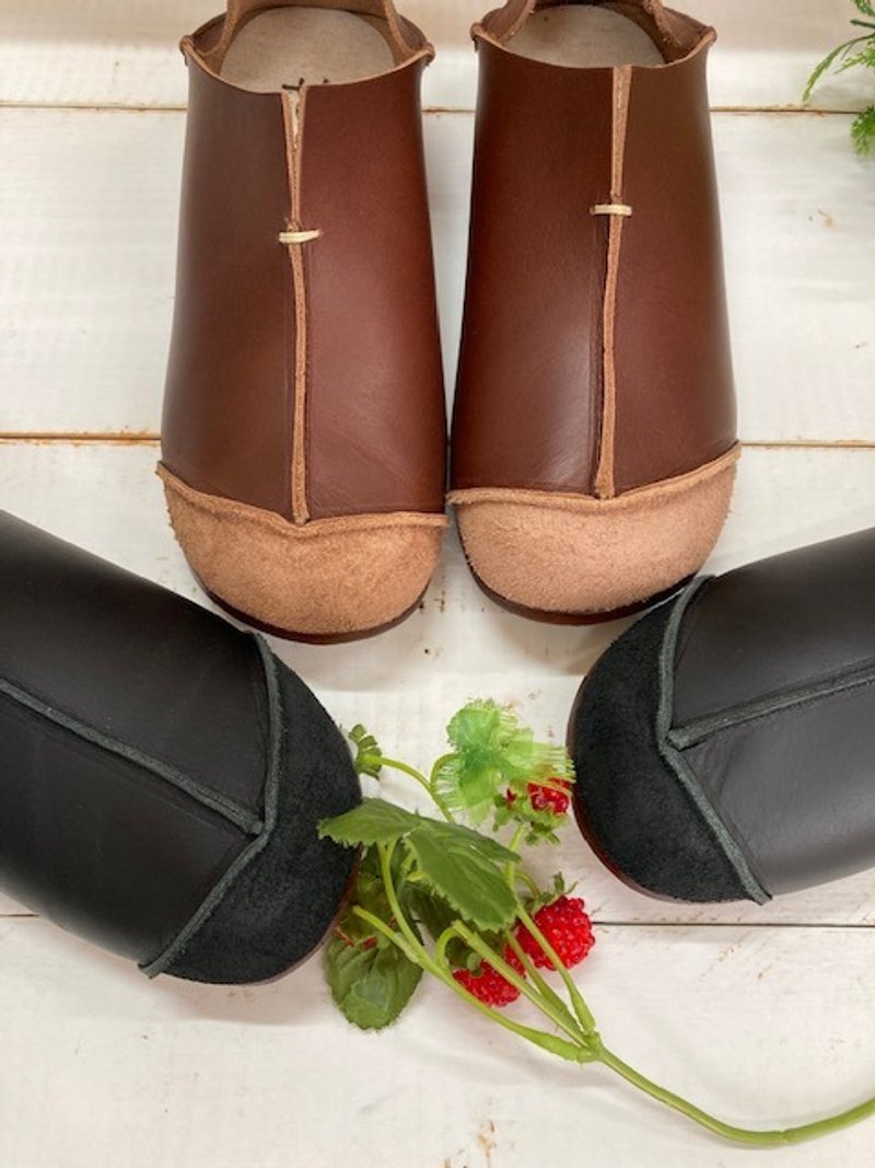 其他材質 女休閒鞋/帆布鞋 - Rough leather slip-ons that can be worn on heels 2303
