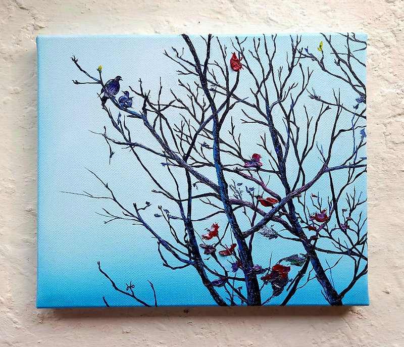 Exquisite hand-painted oil painting of spring branches is unique - Posters - Cotton & Hemp Multicolor