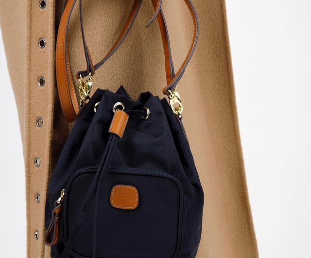 BRIC' S】X collection side back/hand bucket bag dark blue