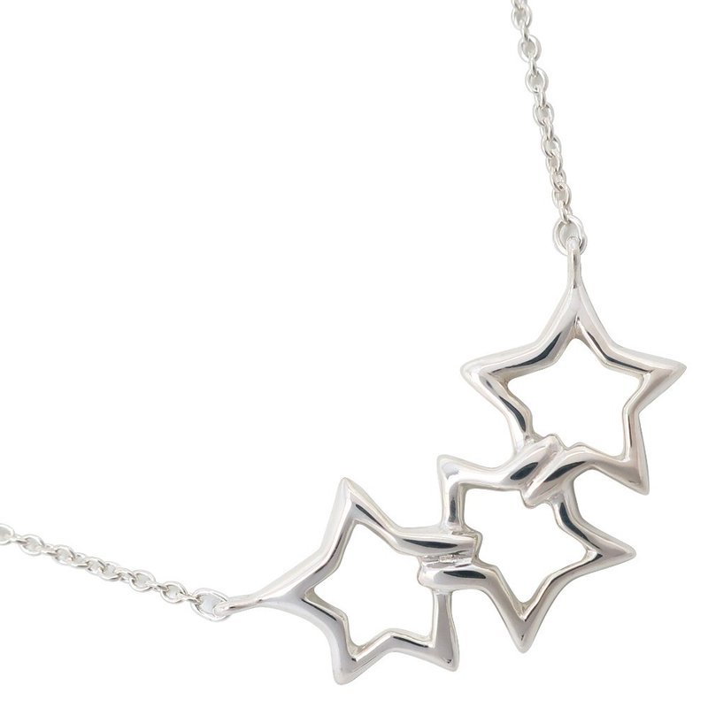 【日本直送】ティファニー TIFFANY&Co. トリプルスター ネックレス シルバー925 スター 約2.5g レディース【中古】 - 項鍊 - 銀 銀色