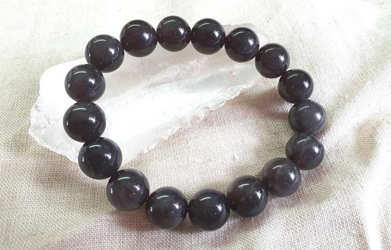 CJ62. Obsidian hand beads - สร้อยข้อมือ - เครื่องประดับพลอย สีดำ