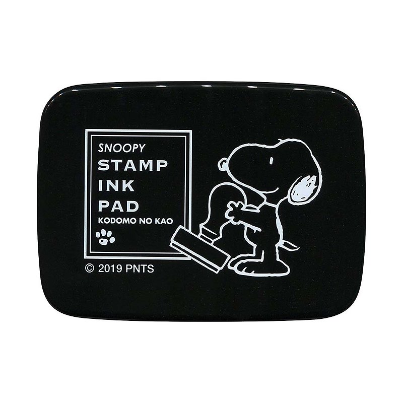 【KODOMO NO KAO】Snoopy印台 黑色 - 印章/印台 - 塑膠 黑色