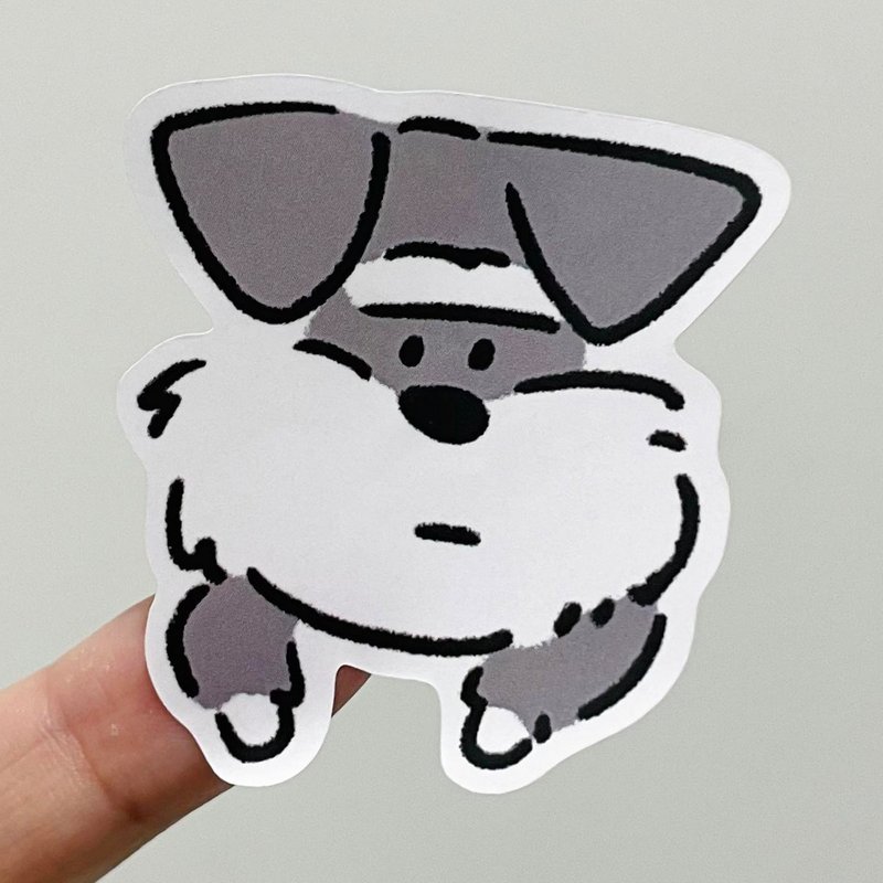 Dog Sticker : Schnauzer - Stickers - Paper Gray