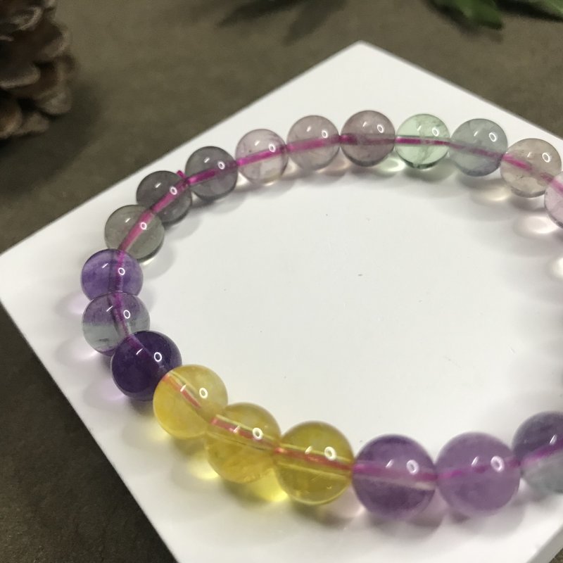 Clear Thinking I Stone Fluorite Bracelet I Valentine's Day I Birthday Gift - สร้อยข้อมือ - คริสตัล 