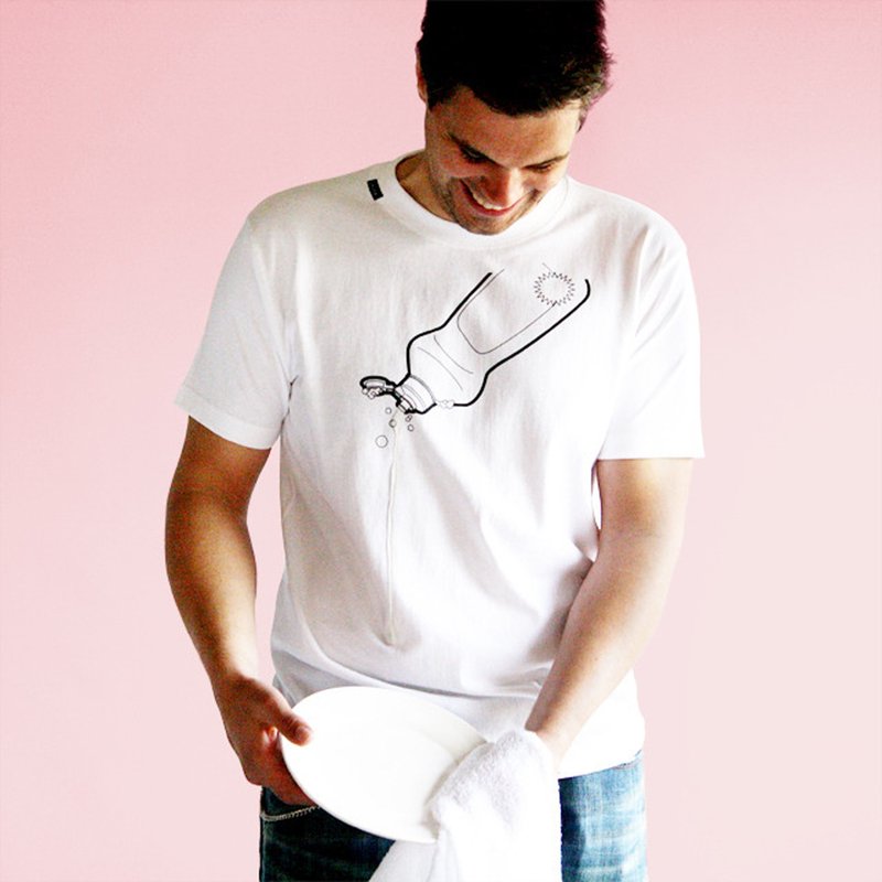 soap Tシャツ - 帽T/大學T - 棉．麻 白色