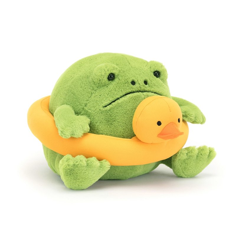 Ricky Rain Frog Rubber Ring 游泳圈哭哭蛙 15x17x18cm - 玩偶/公仔 - 聚酯纖維 綠色