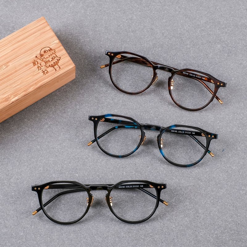 【福利品】日本熱賣款 百搭圓六角 輕量化設計 男女眼鏡 鏡框 - 眼鏡/眼鏡框 - 其他金屬 黑色