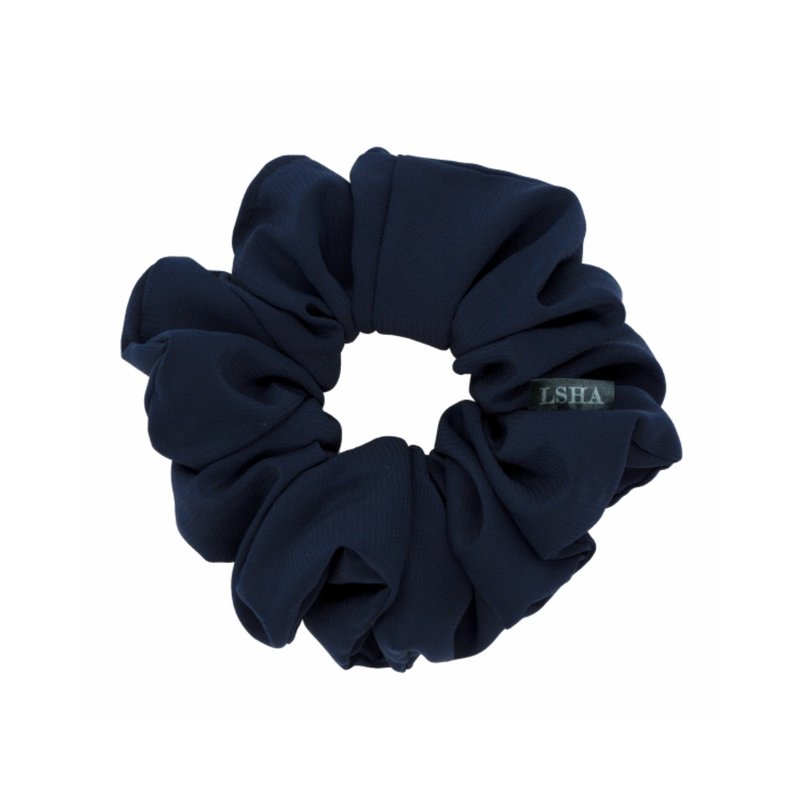 LSHA-chiffon scrunchie(mineral blue) - เครื่องประดับผม - ผ้าฝ้าย/ผ้าลินิน สีน้ำเงิน