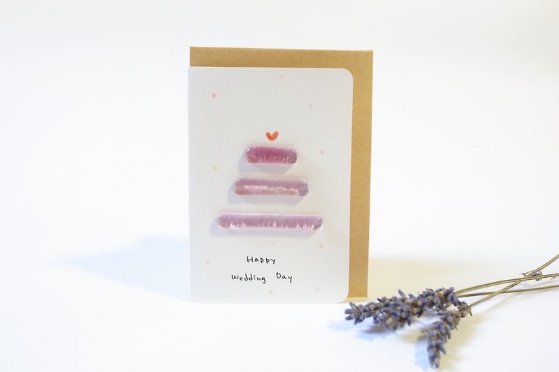 Highlight Also Come - Happy Wedding Day Small Things Wedding Card - การ์ด/โปสการ์ด - กระดาษ สึชมพู