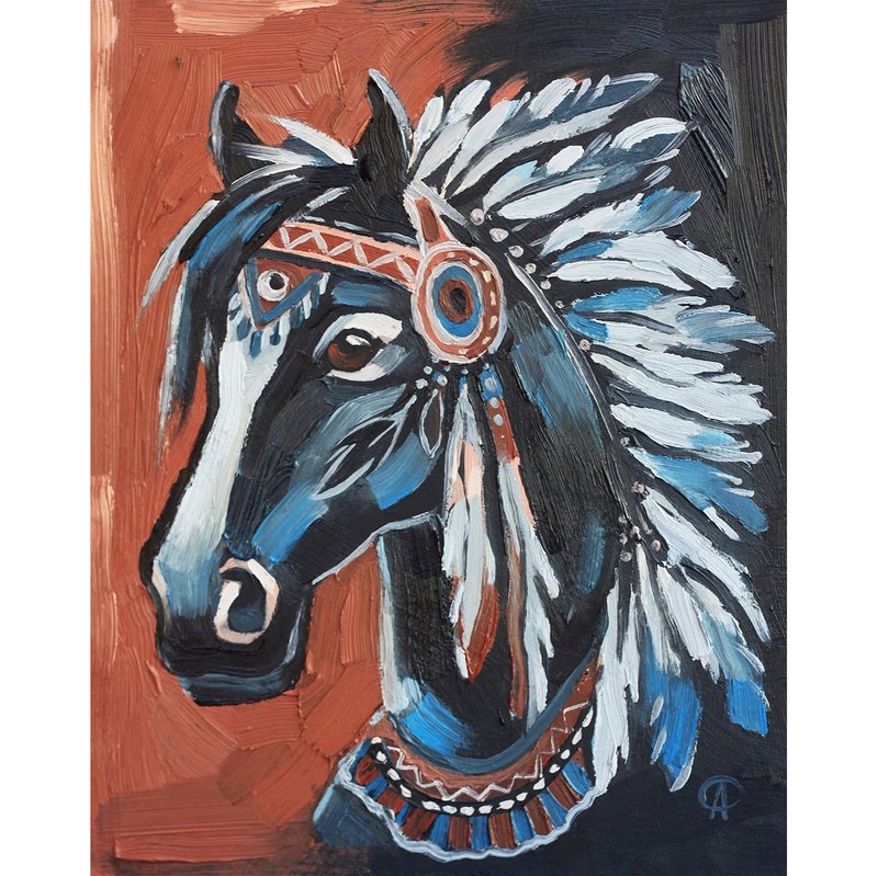 马画本土原创艺术动物艺术品民族墙艺术农场装饰 - 海報/掛畫/掛布 - 其他材質 黑色